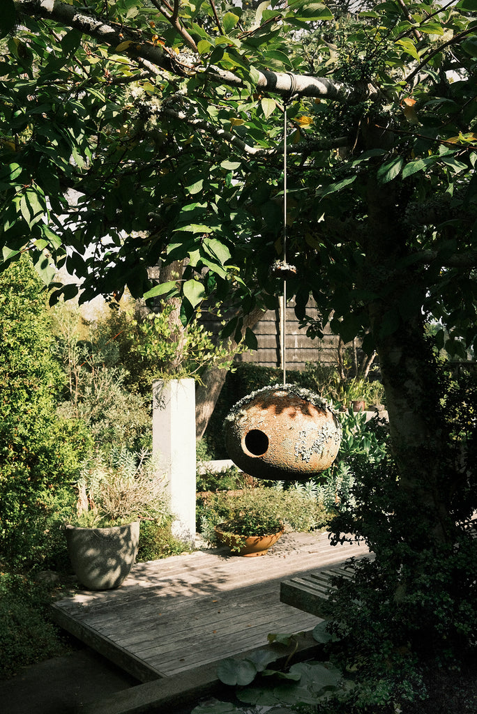 This was love at first sight for us. We bought it as a sculptural piece for our garden and a gift to our resident birds. It wasn’t until we saw the movie about his work that we realised the skill in making a spherical object out of clay.