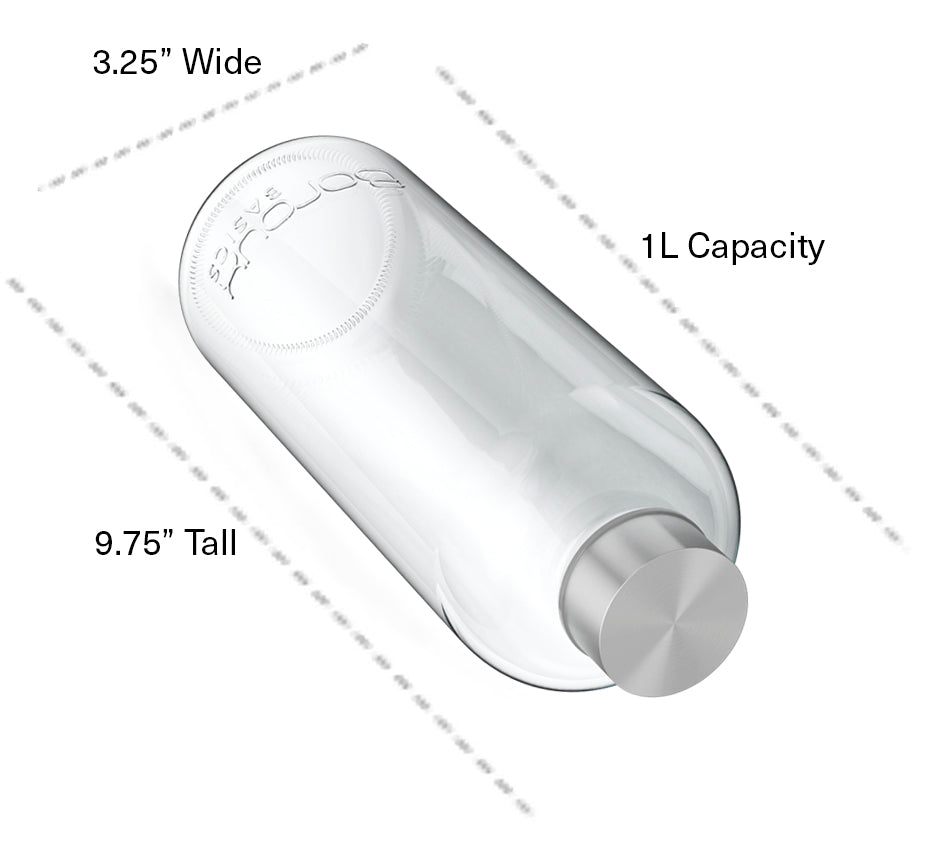 Boroux 4 Pack Glass Water Bottles Boroux 4 Pack Glass Water Bottle