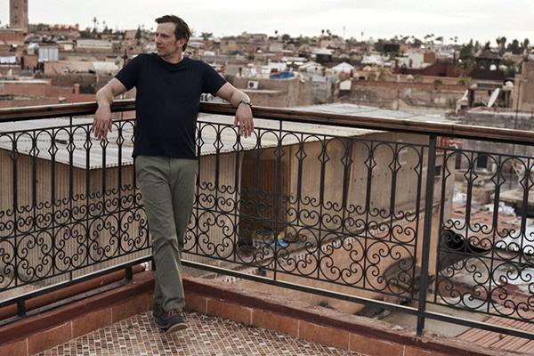 Stefan wearing the Ascender Chinos in Morocco