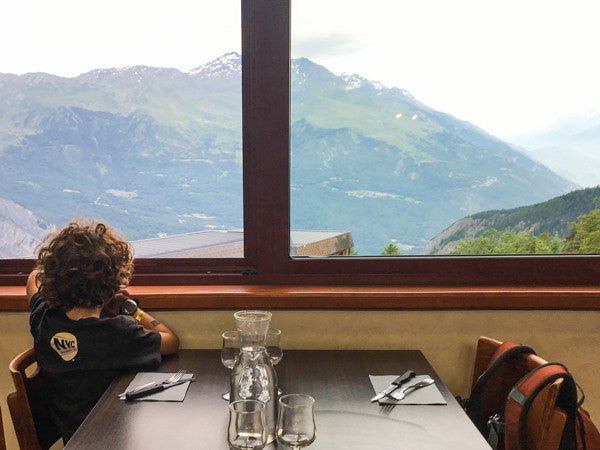 Taking in the view from the dining hall at a Colonie de Vacances.