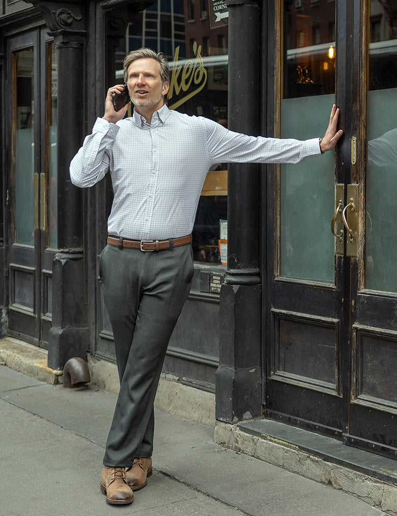 Gramercy 2.0 Pants Metro Grey and Zenith Dress Shirt