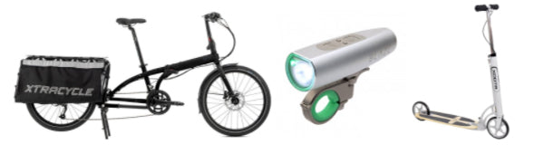 An Xtracycle, Blaze lights, and a scooter is just some of the gear we use to adventure in the city.