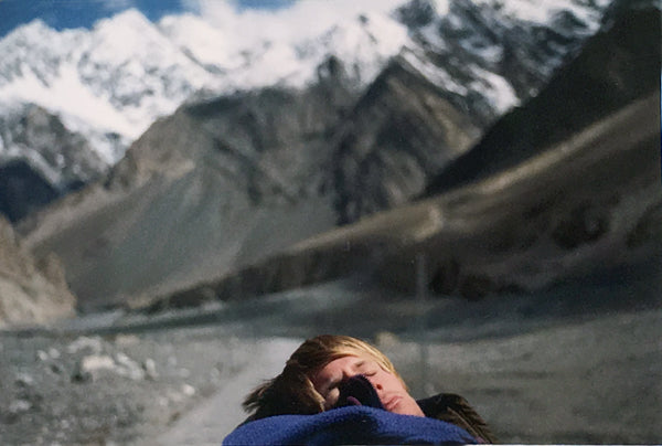 Sleeping on a ride through the mountains.