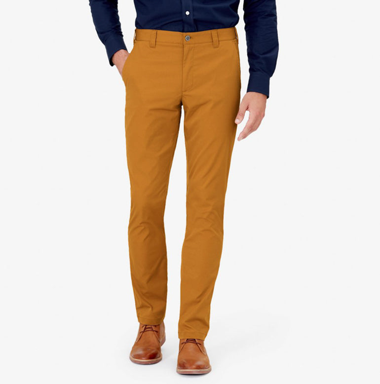 Shop Harvest Gold Tailored Fit Chinos | Bluffworks