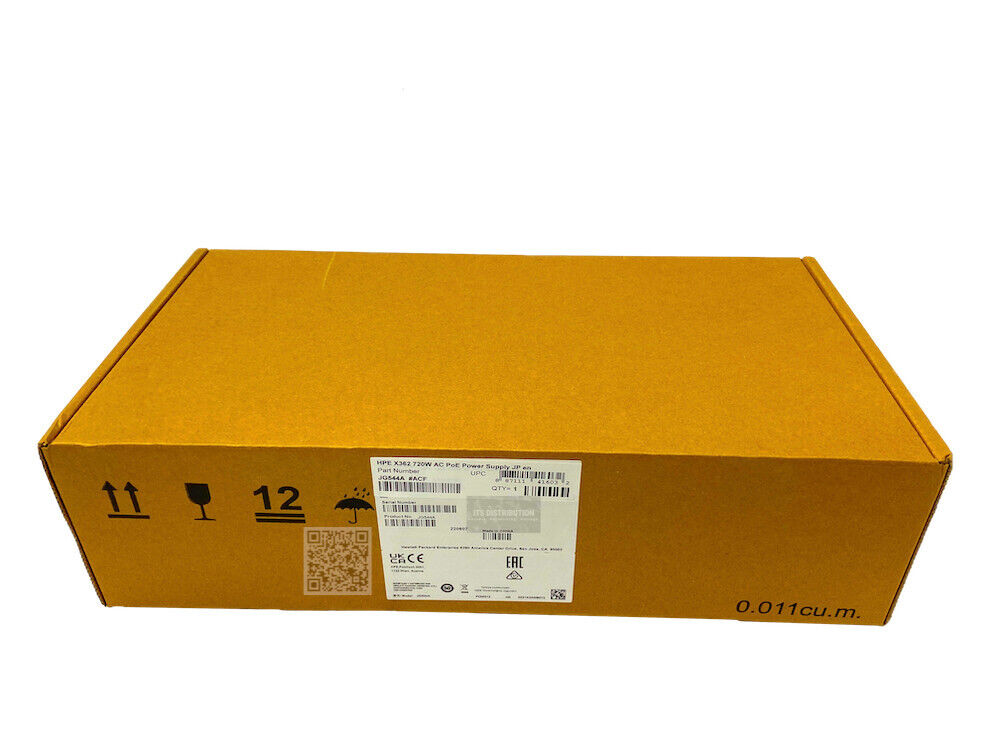 JG544A I New Sealed HP X362 720W 100-240VAC to 56VDC PoE Power Supply