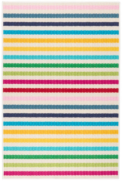 Dash & Albert Rainbow Stripe Multi Machine Washable Rug DA2052