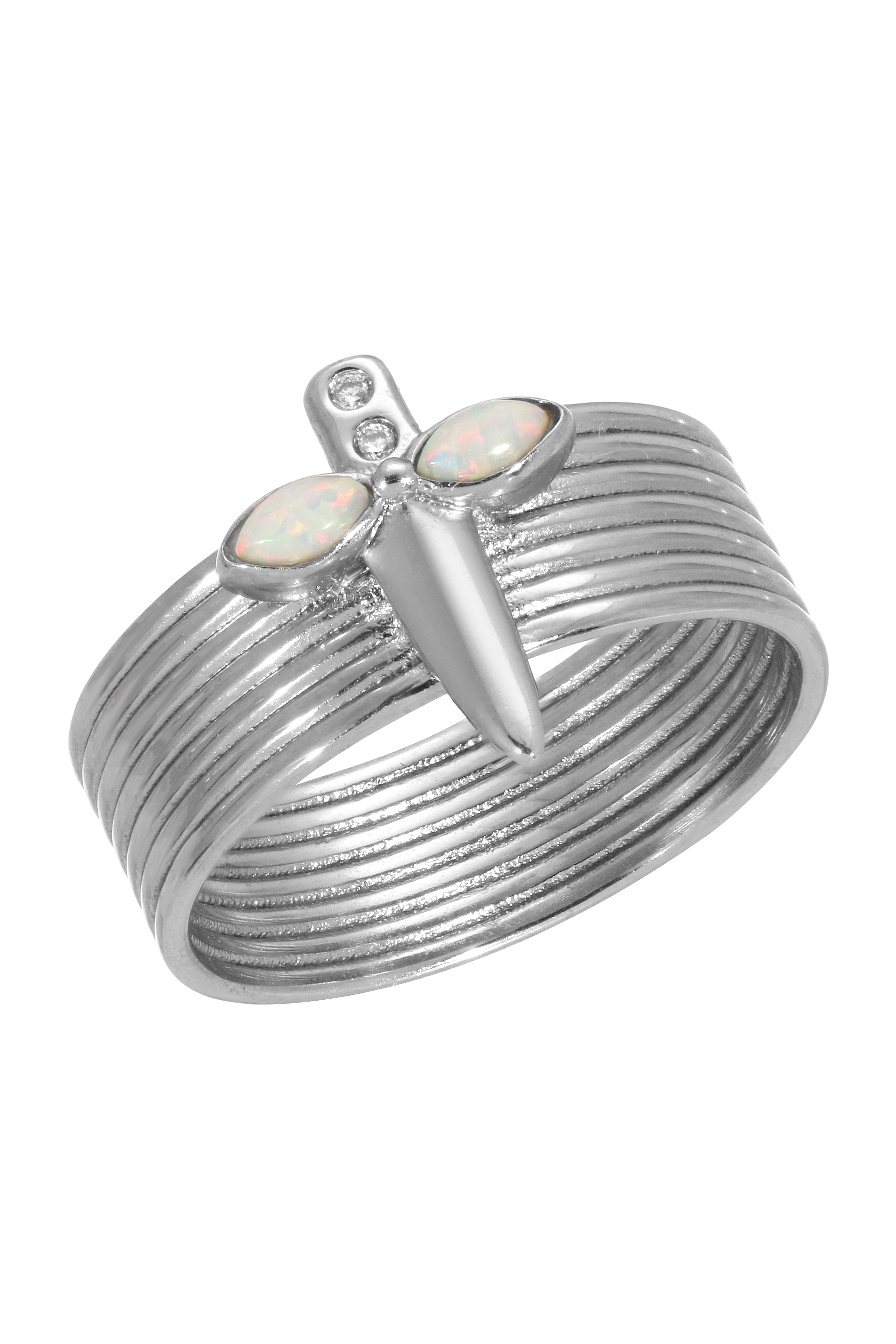 DAGGER BANDED RING, OPAL