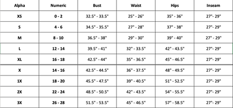 Sizing - Scoop Clothing