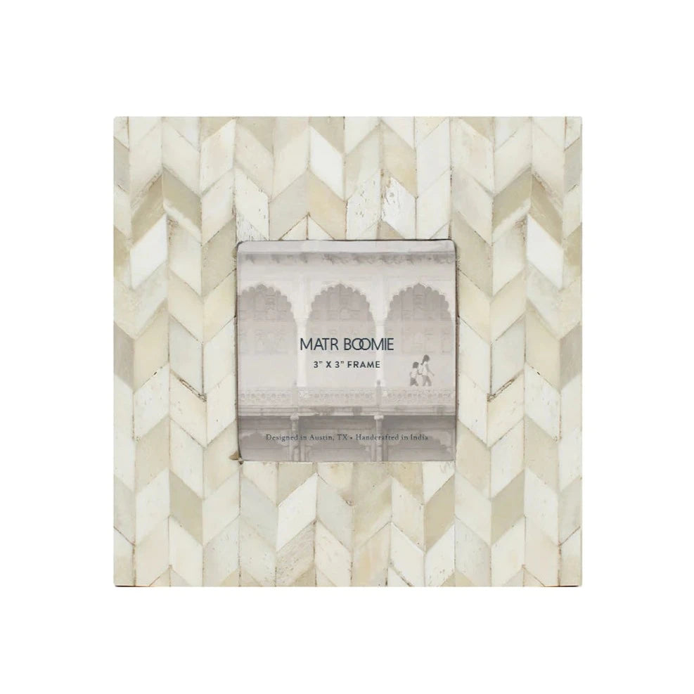 3" x 3" Artemis Picture Frame - Handcrafted Bone