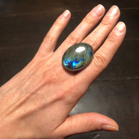 Labradorite Statement Ring