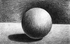 chiaroscuro sphere drawing