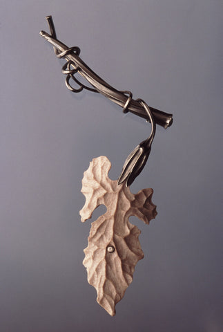 Sharon Church Jewelry, Leaf brooch