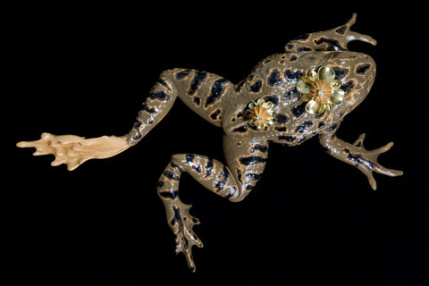 Sharon Church Jewelry, frog brooch