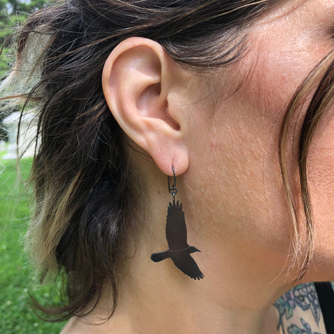 Crow Dangle Earrings
