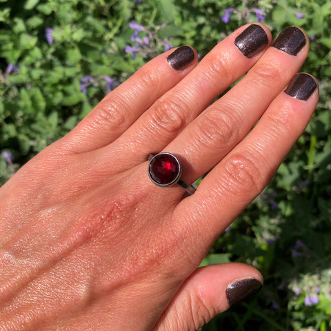 Red Garnet Ring by Alex Lozier Jewelry