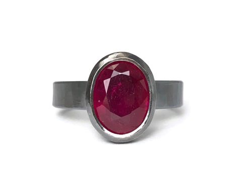 Ruby gemstone engagement ring