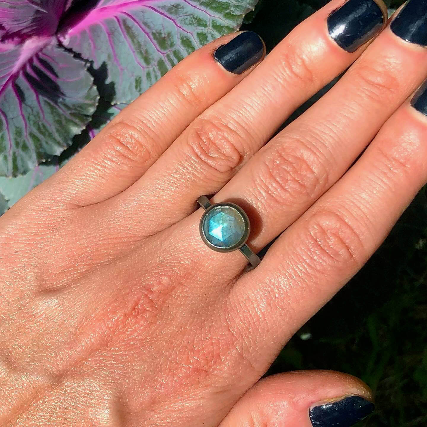 Labradorite Amulet Ring. Season of the Witch collection by Alex Lozier Jewelry.