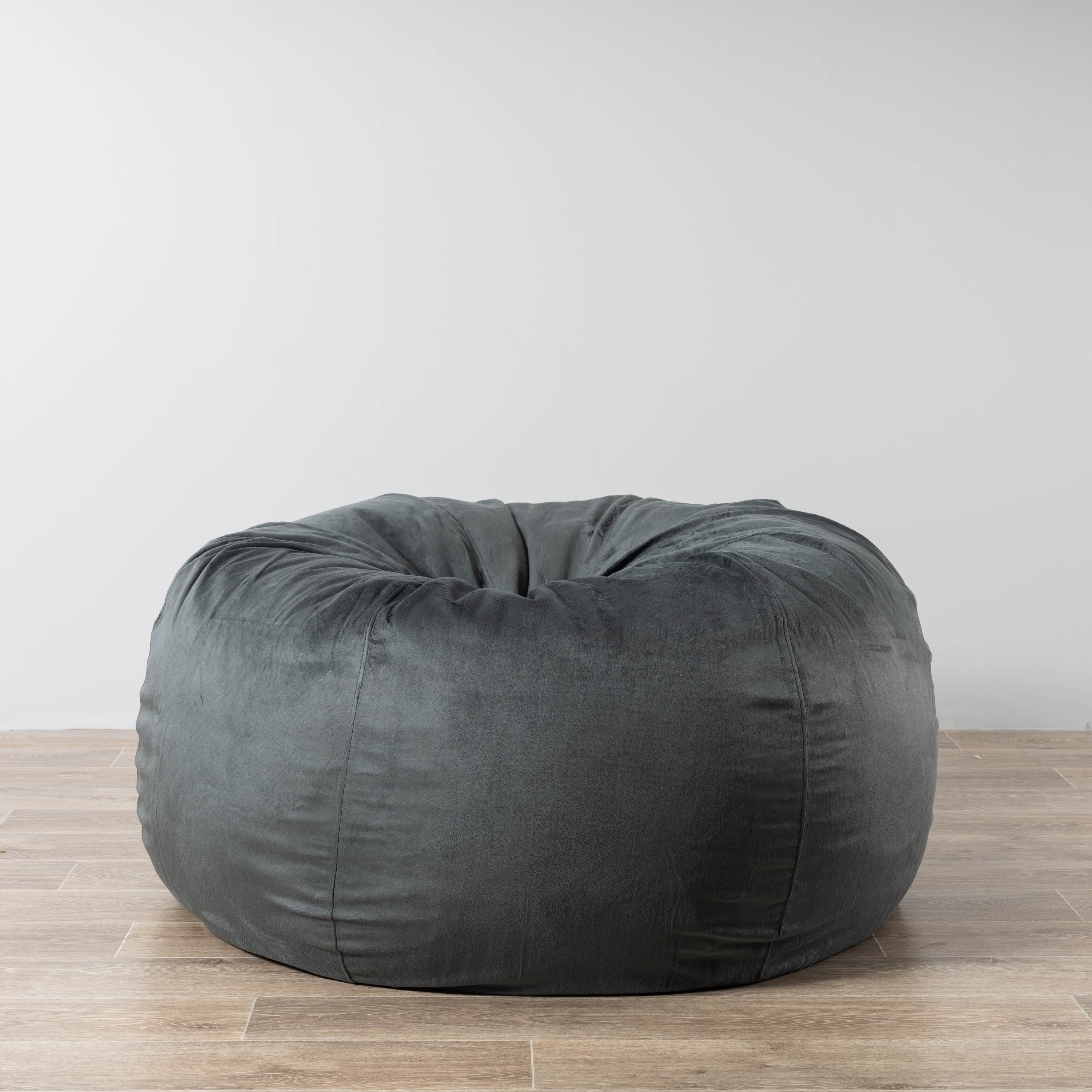Bean Bag Chair Cover without Filling Mustard Sandwich & Charcoal 