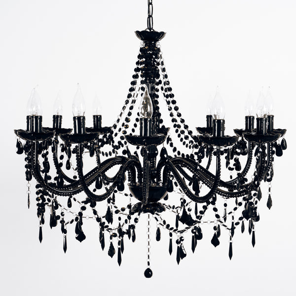 black statement chandelier