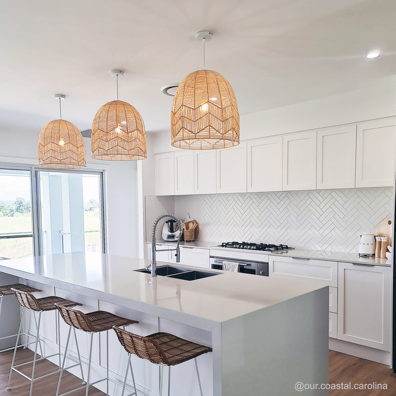 rattan pendants kitchen