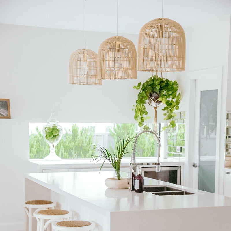 rattan kitchen pendants