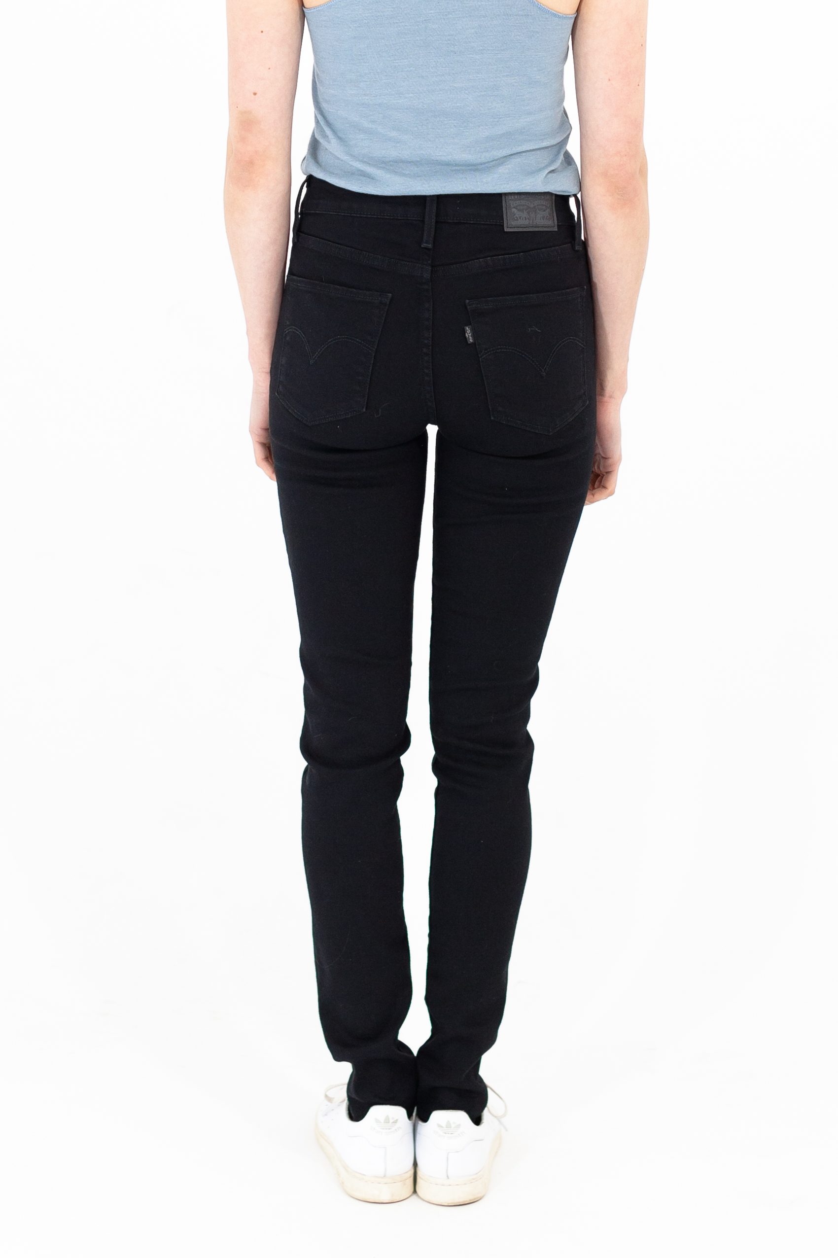 levi's 721 high rise skinny washed black