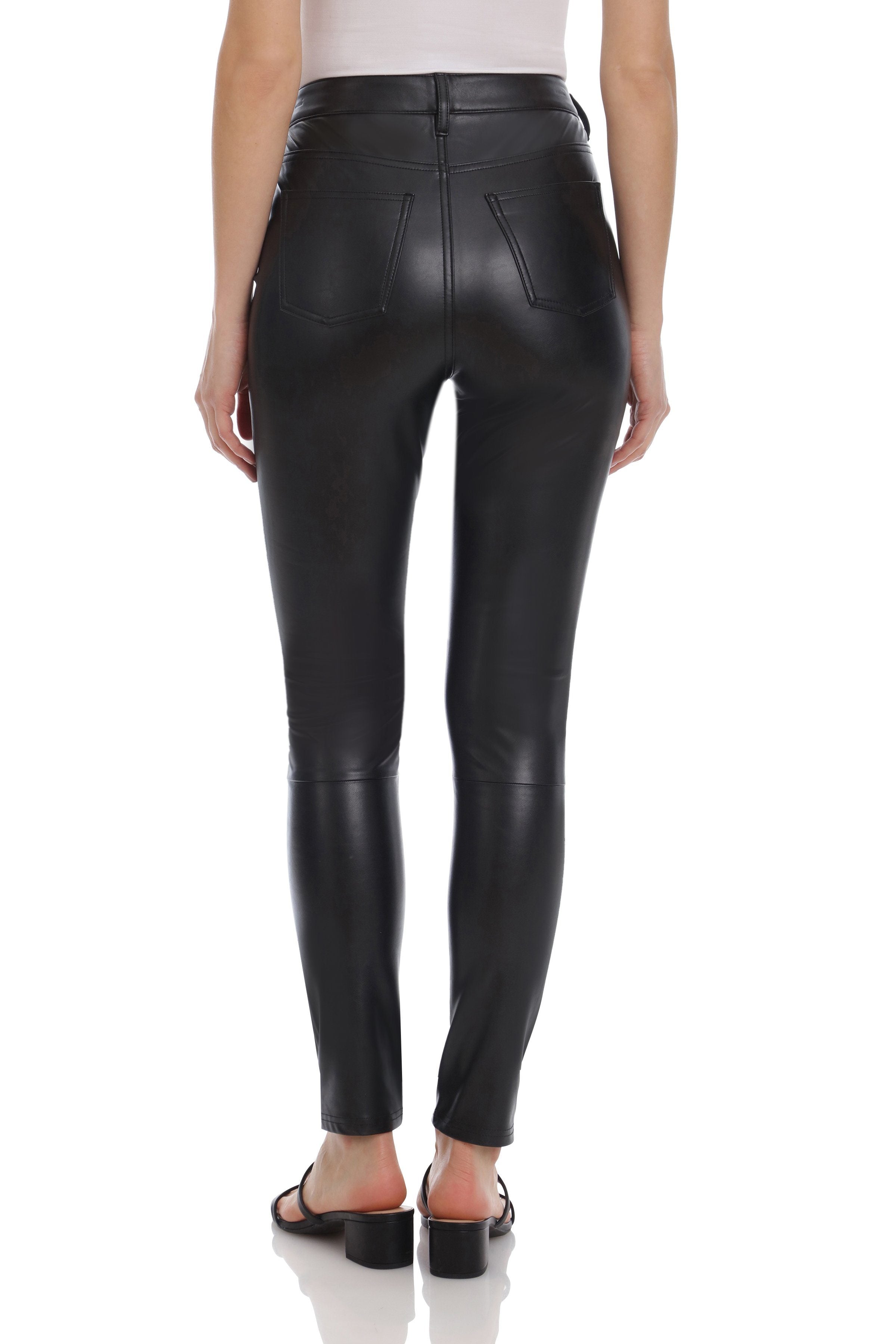 Faux Leather 5-Pocket Skinny Pant