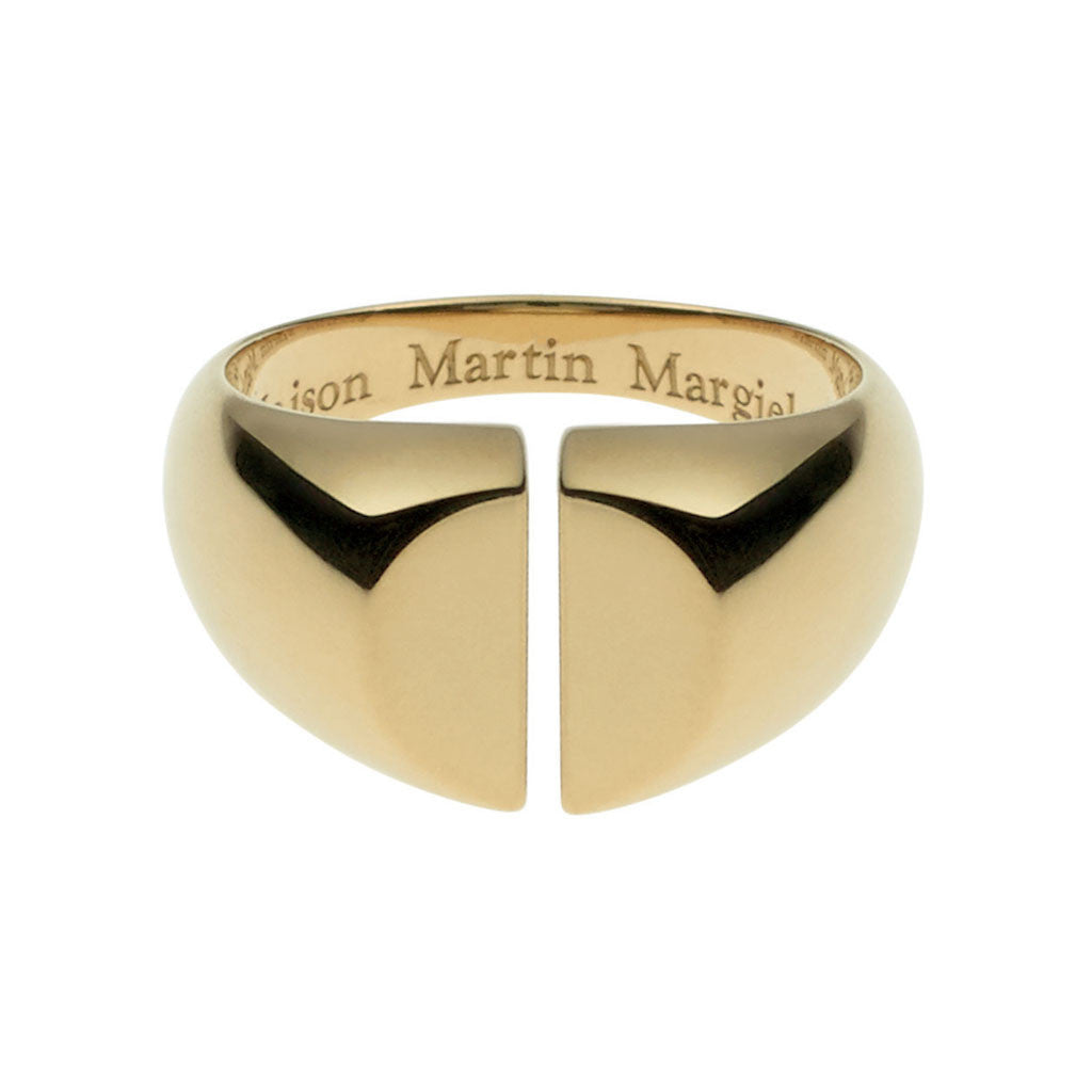 MAISON MARGIELA FINE JEWELRY Chevalière Yellow Gold Split Ring | KAVUT