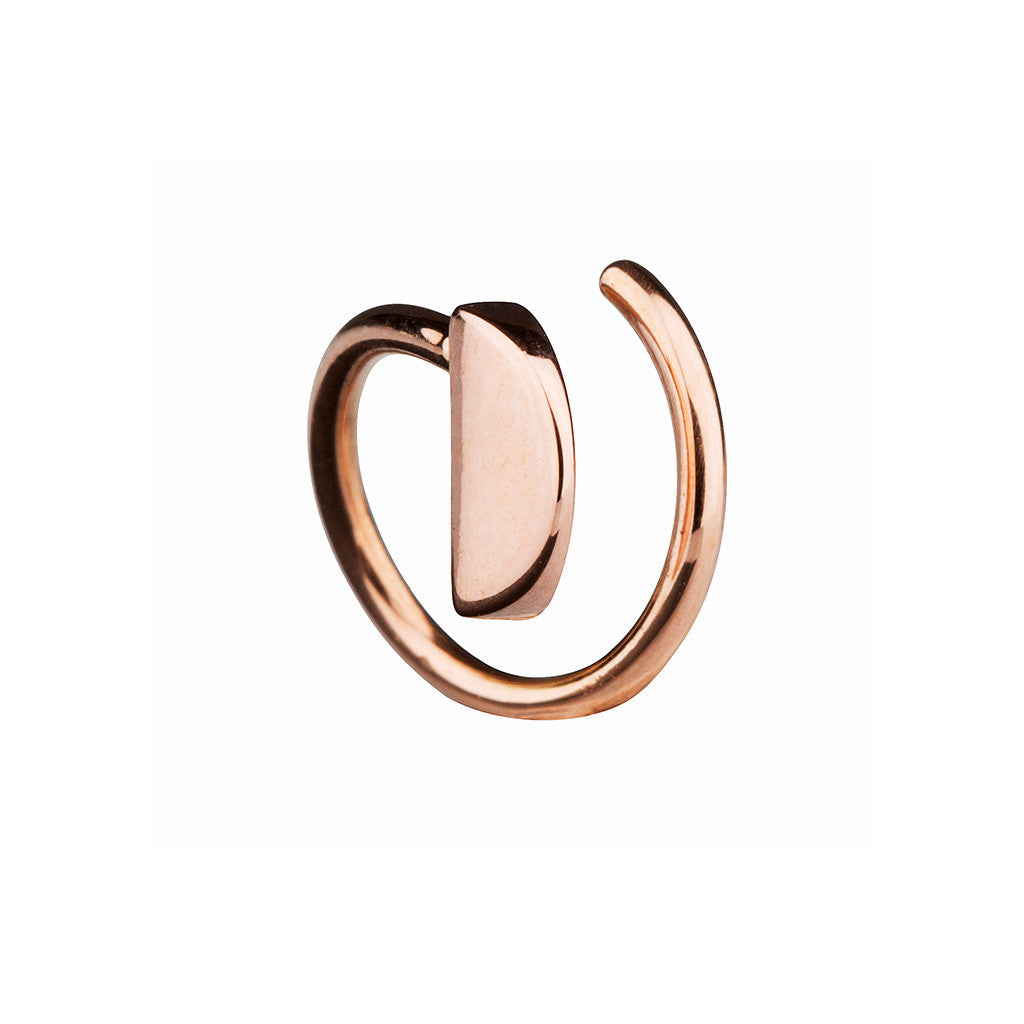 MARIA BLACK FINE JEWELRY Mae Twirl Rose Gold Earring | KAVUT