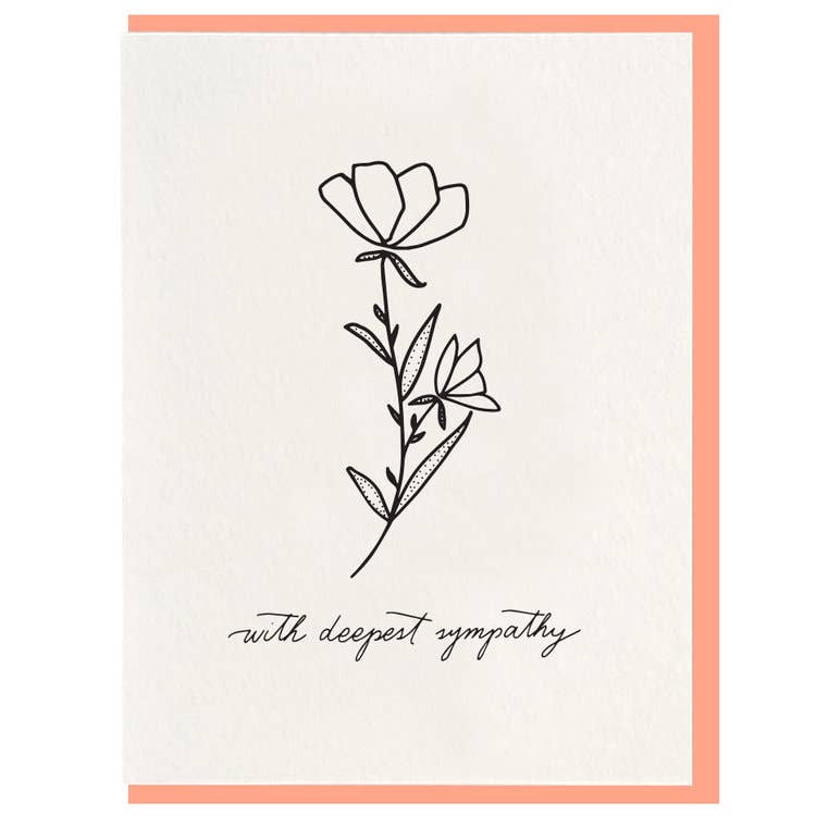 Deepest Sympathy - Letterpress Card