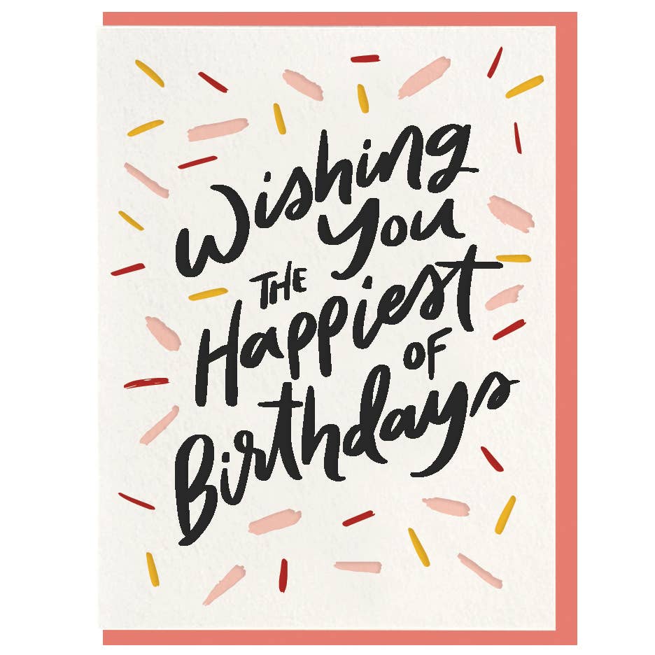 Happiest Birthday - Letterpress Card