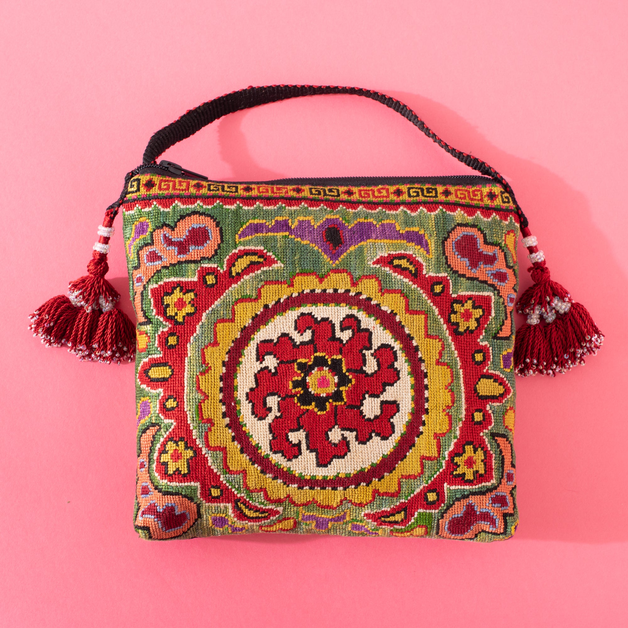 Square Uzbekistan Embroidered Bag