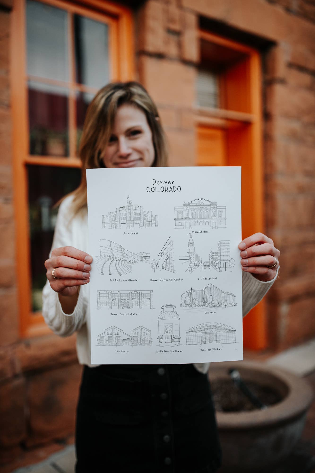 Denver Landmarks Print