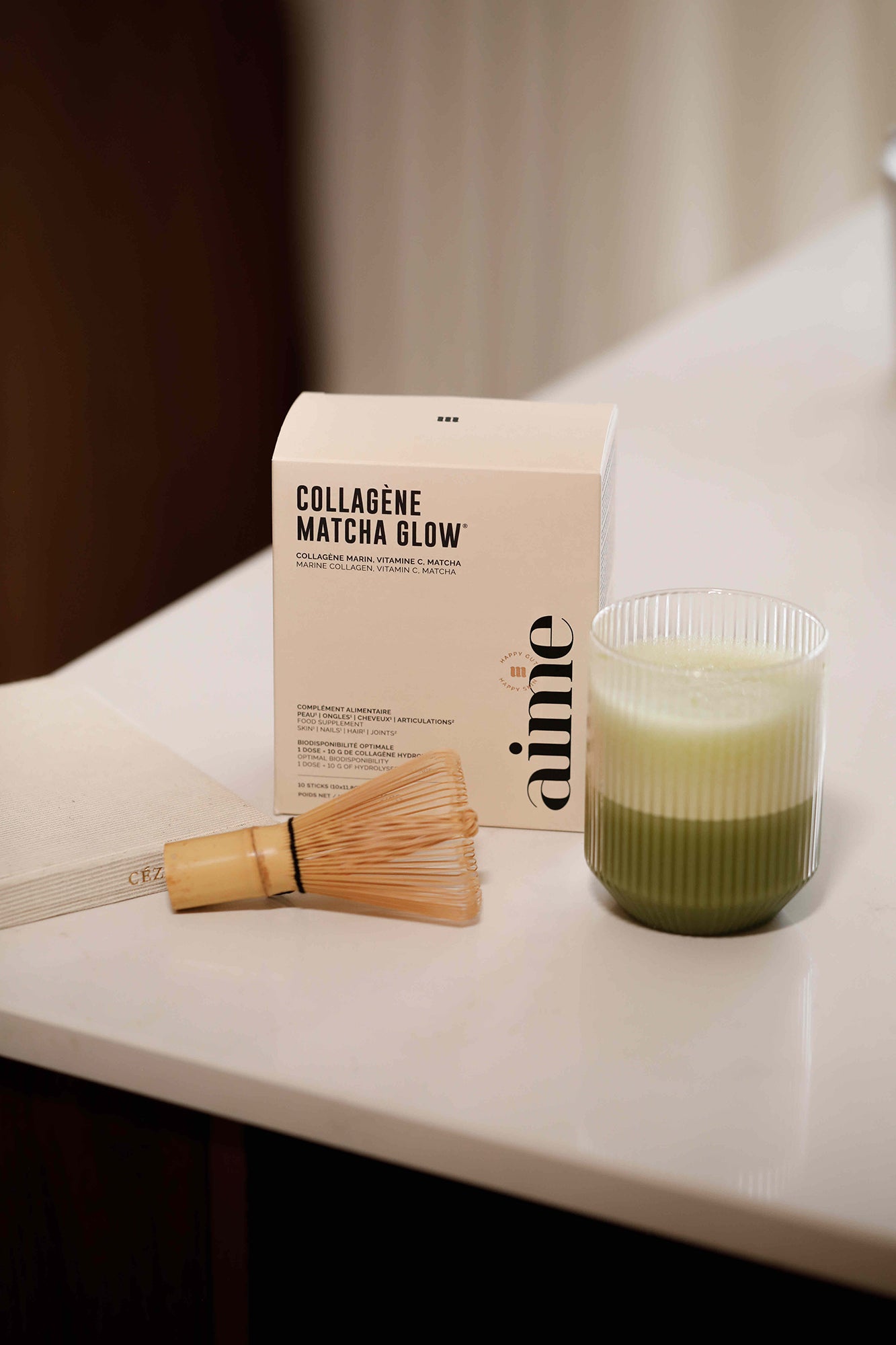 Matcha Glow – Poudre collagène thé Aime Suisse