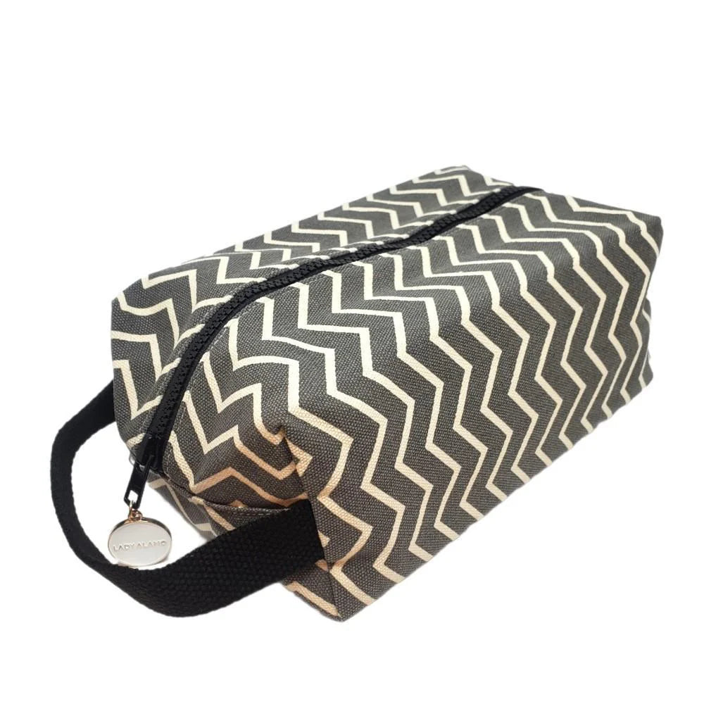Box Zip - Ash Chevron by Lady Alamo
