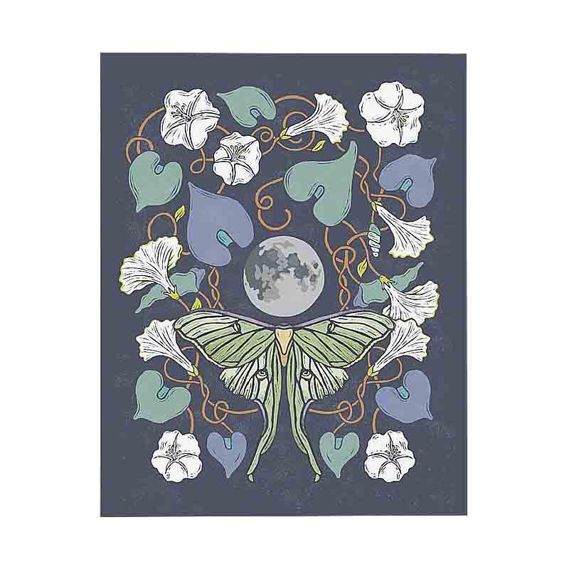 Print - Luna Moth Wall Art by Root and Branch Paper Co.