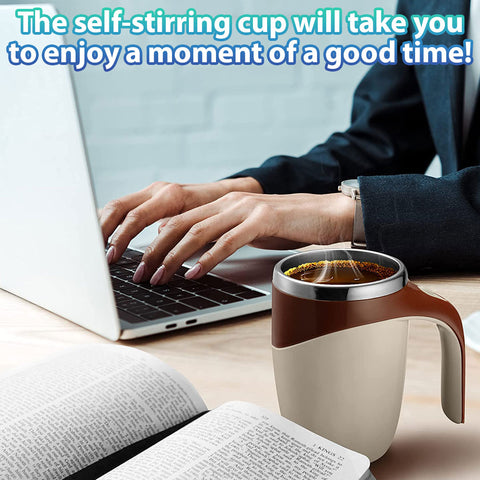 Automatic Magnetic Lazy Self Stirring Coffee Mug Rechargeable