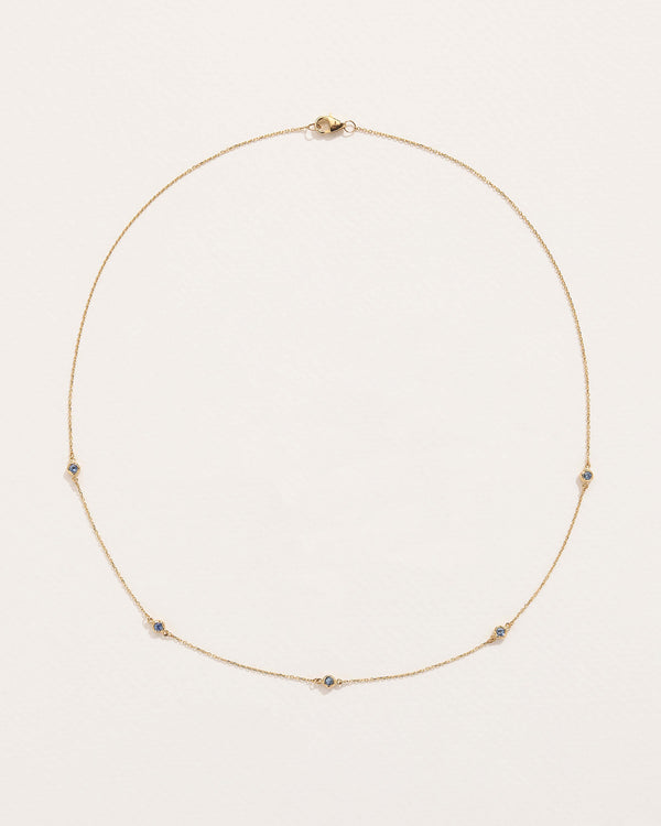 Diamond Butterfly Station Necklace 0.45ct 18k Gold | Everyday Jewelry