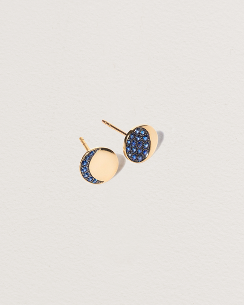 Pamela Love Sapphire Moon Phase Studs