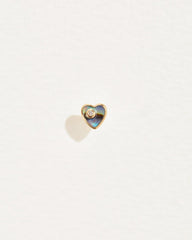 Piercing-Heart Diamond Stud-Default Title