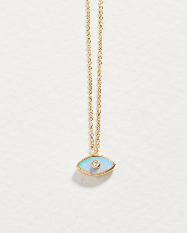 Ebonee Spiral Necklace - Opal & Diamond - Pamela Love