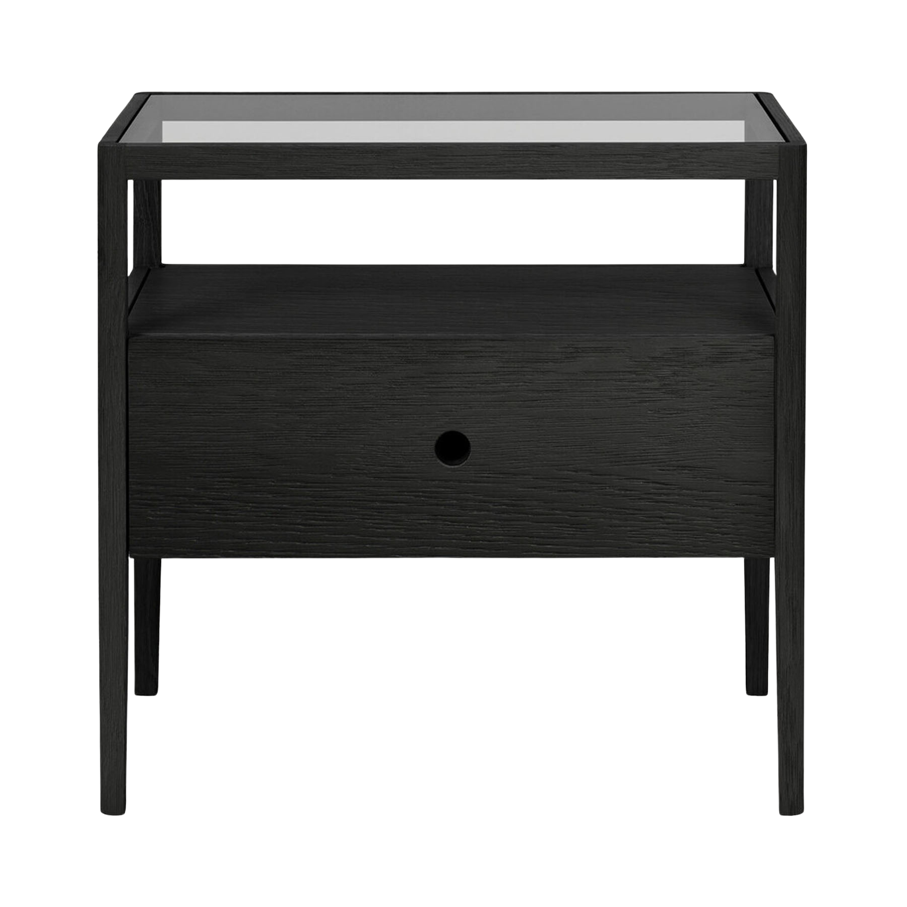 black spindle nightstand