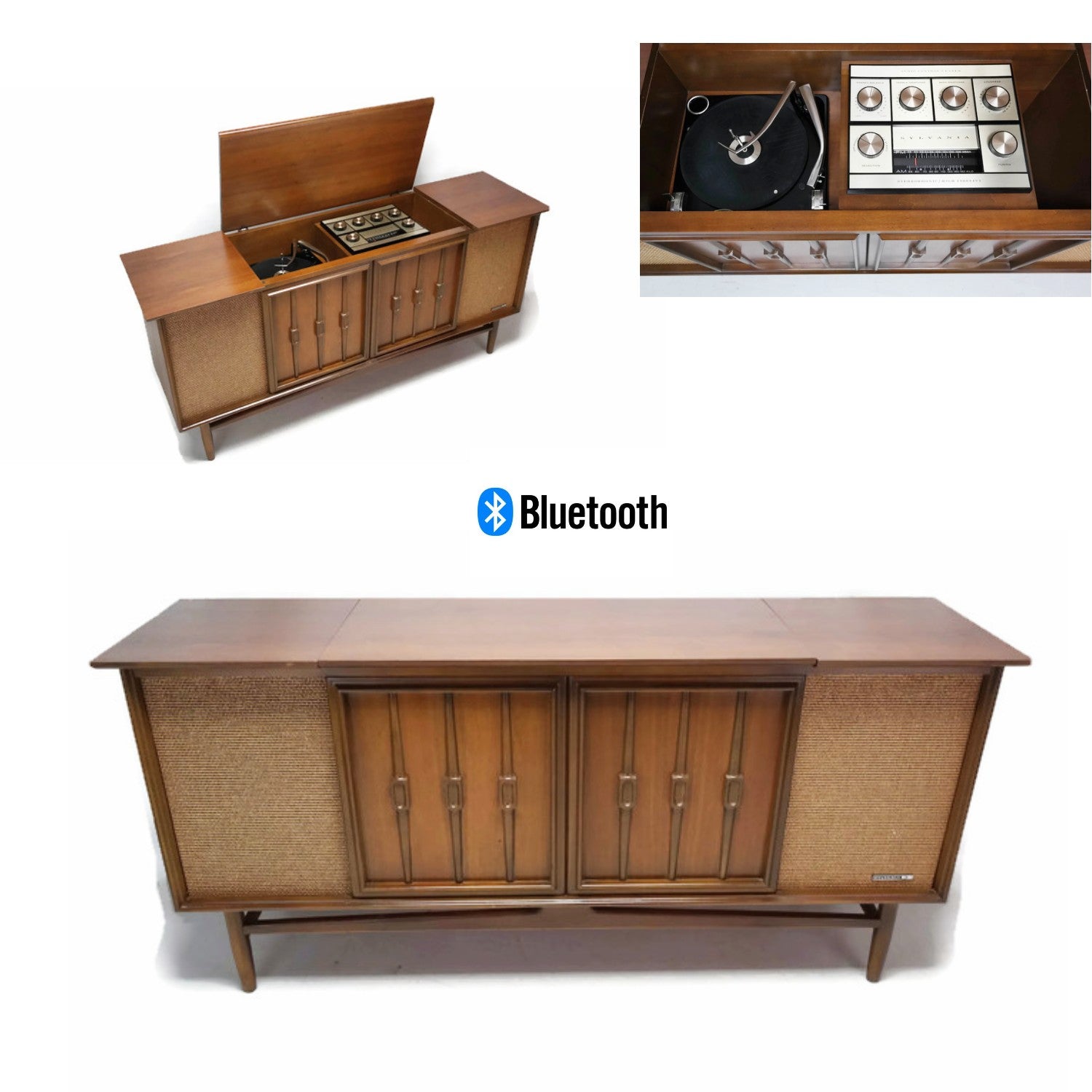 Sold Out 60s Sylvania Vintage Mid Century Modern Stereo Console