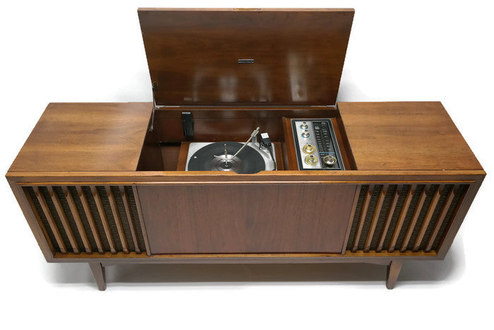 Mid Century Modern Zenith Vintage Stereo Console Record Player