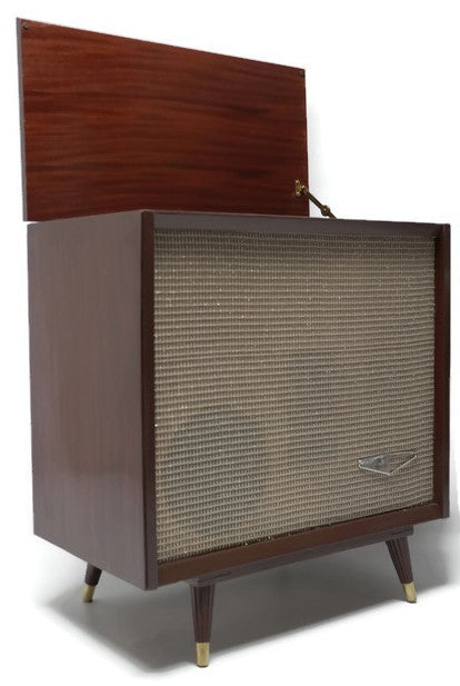 Mid Century Modern Philco Vintage Hi Fi Console Record Player