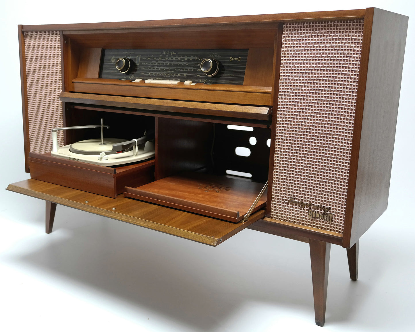 Mid Century Telefunken Selzburg 5094 Stereo Console Record Player ...