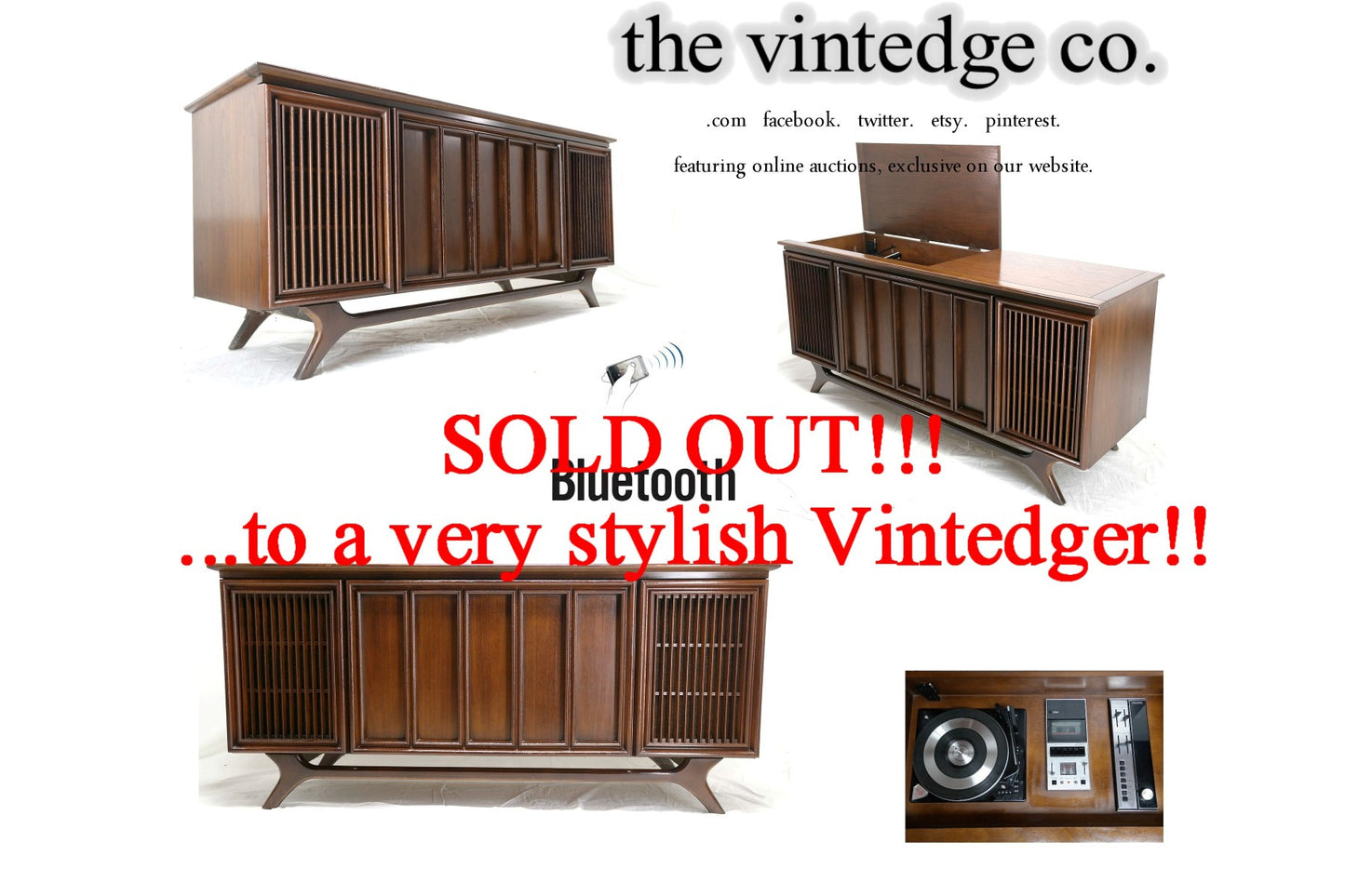 SOLD - MCM Stereo Console