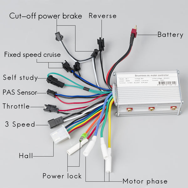 electric bicycle controller connections