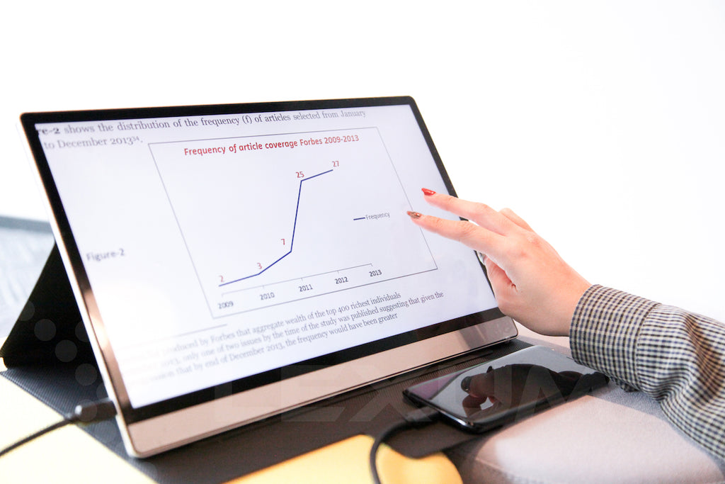 Lexuma XScreen Portable monitor 15.6 inch with touch screen blog 1080P vs 4k differences comparison size difference for remote worker