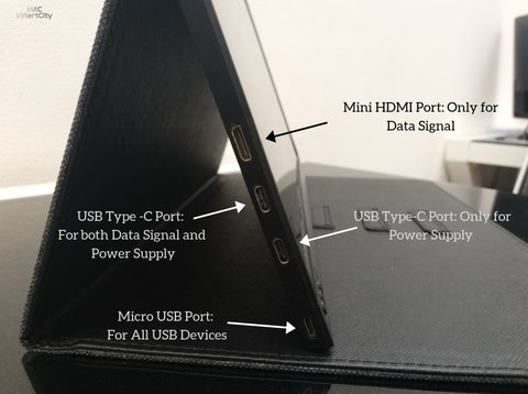 lexuma xscreen portable monitor with touch screen unboxing connection ports